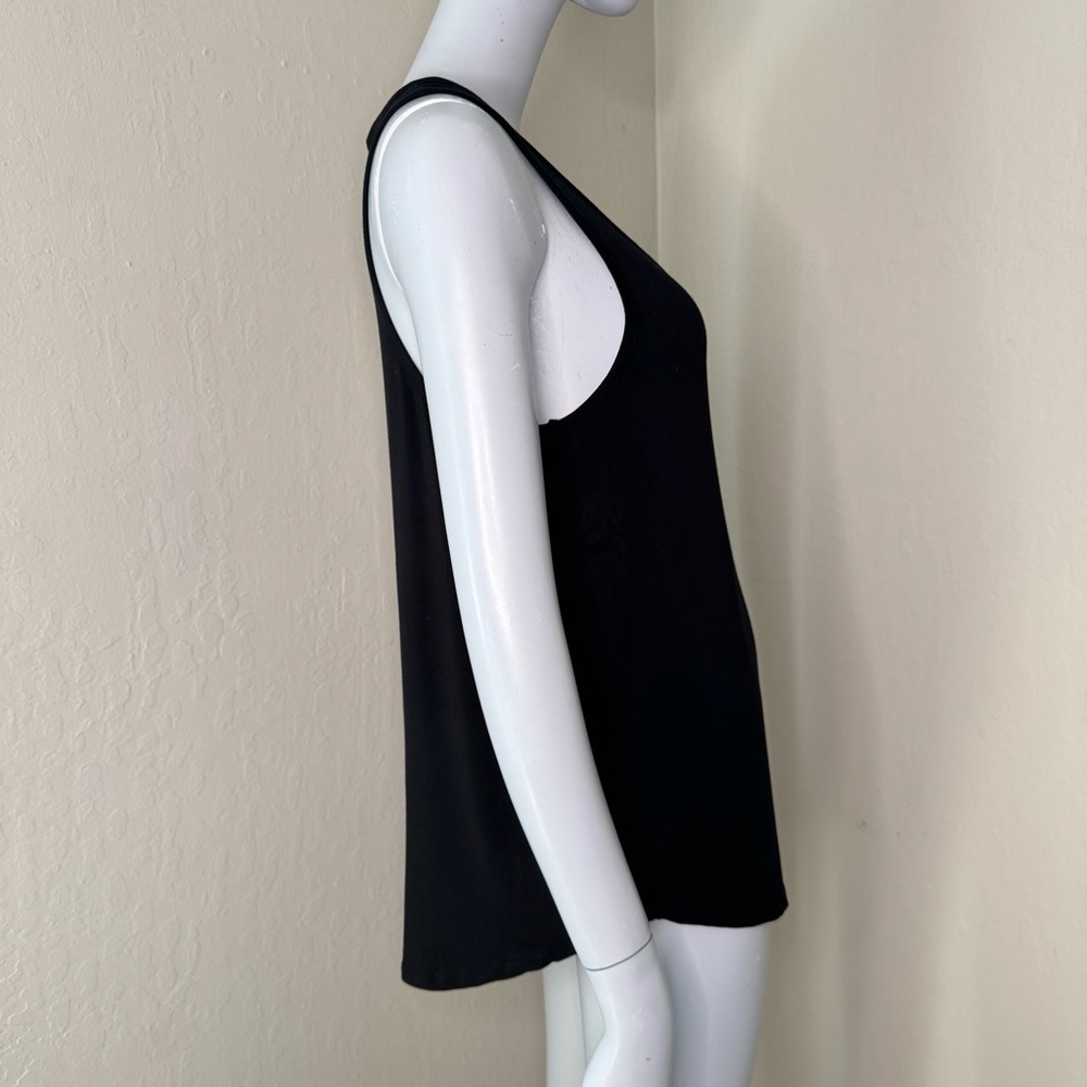 VINCE Black Jersey Tank Top Scoop Neck Modal Sleeveless Size Small - Picture 4 of 15